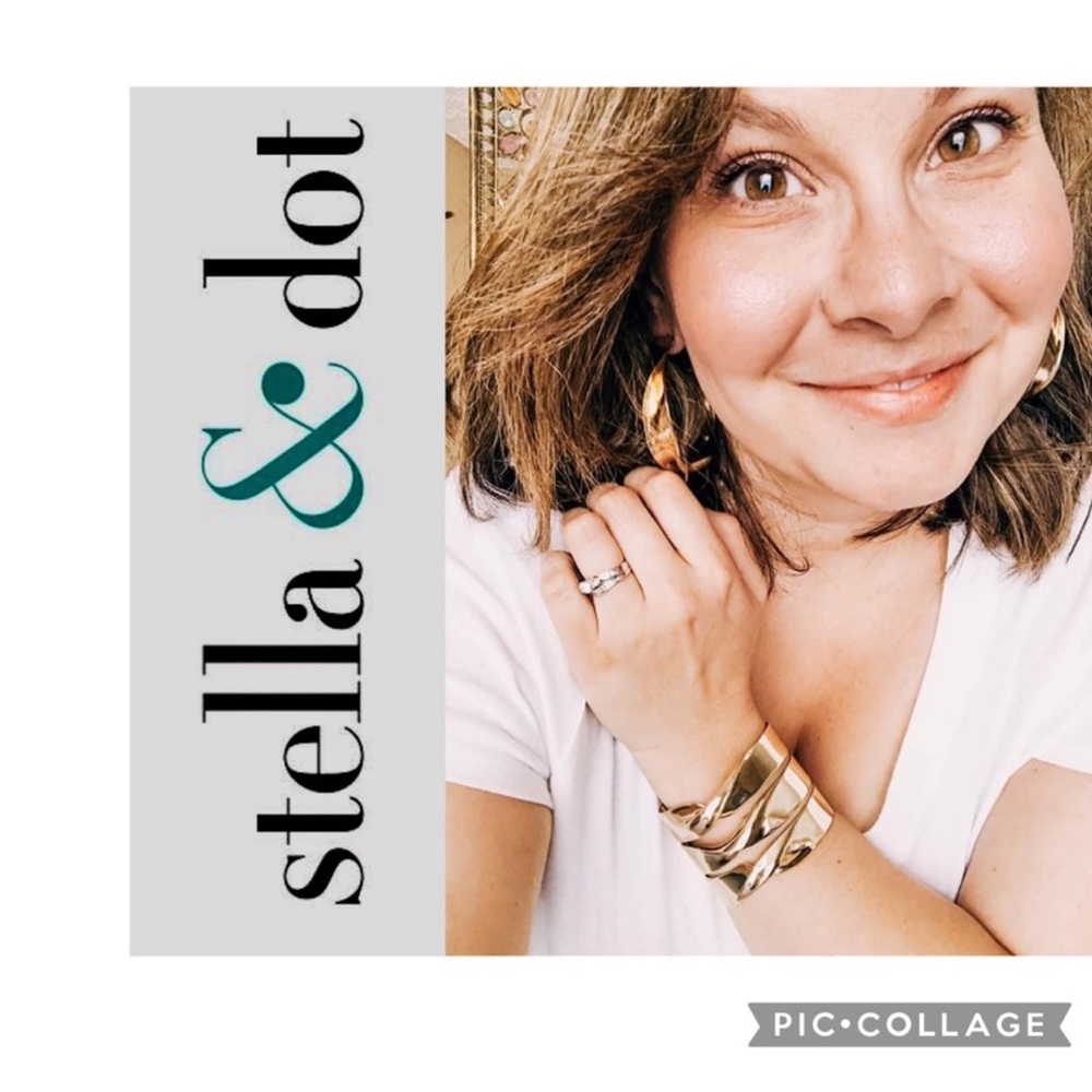 Stella & Dot Gold Tone Twist Cuff Statement Bracelet